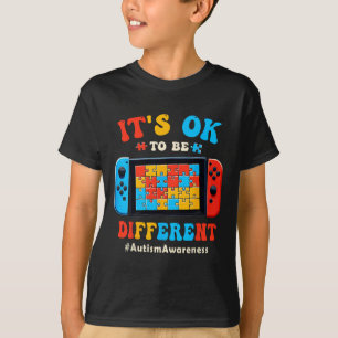 Its Ok To Different Video Game Gamer Boys Men Kids T-Shirt
