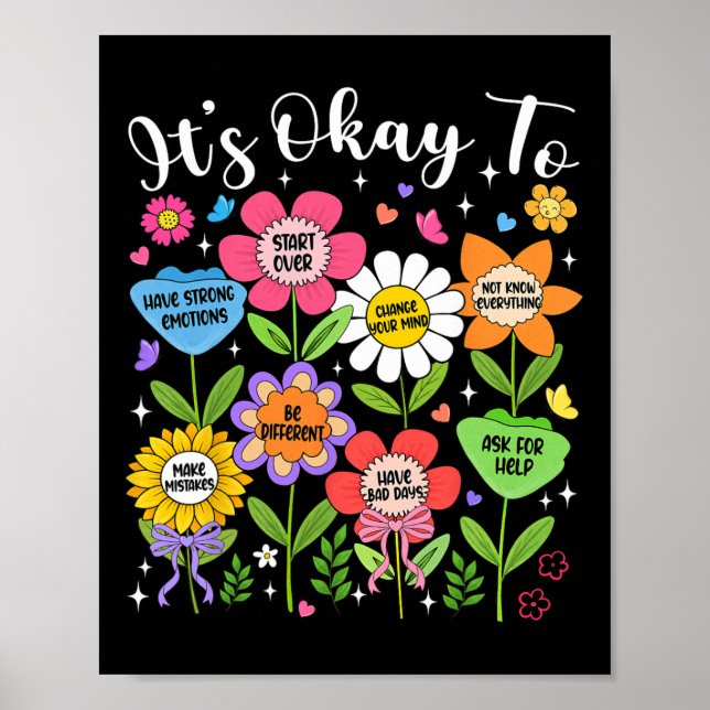 It's Ok To Make Mistakes Be Different Mental Healt Poster (Front)