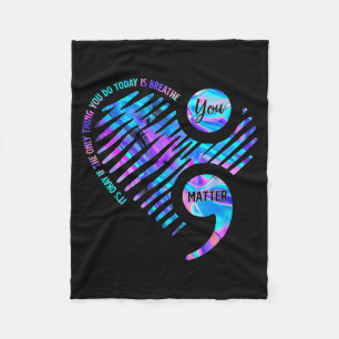 It's Okay If The Only Thing You Do Today Is Breath Fleece Blanket