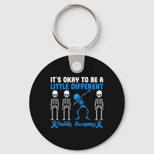 It's Okay To Be A Different Diabetes Awareness War Keychain