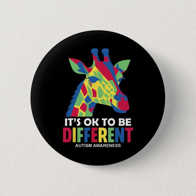 It's Okay To Be Different Autism Awareness Autist  2 Inch Round Button (Front)