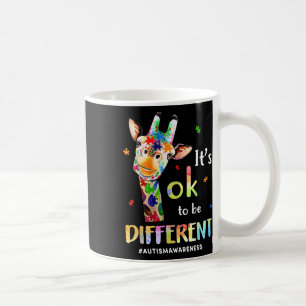 Its Okay To Be Different Giraffe Puzzle Autism Awa Coffee Mug