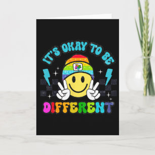 Its Okay To Be Different Smile Face Puzzle Autism Card