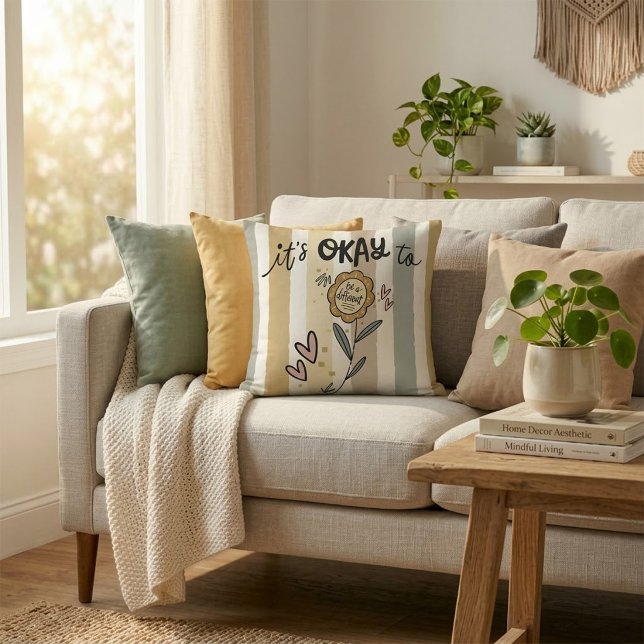 It's Okay To Be Different  Throw Pillow (Creator Uploaded)