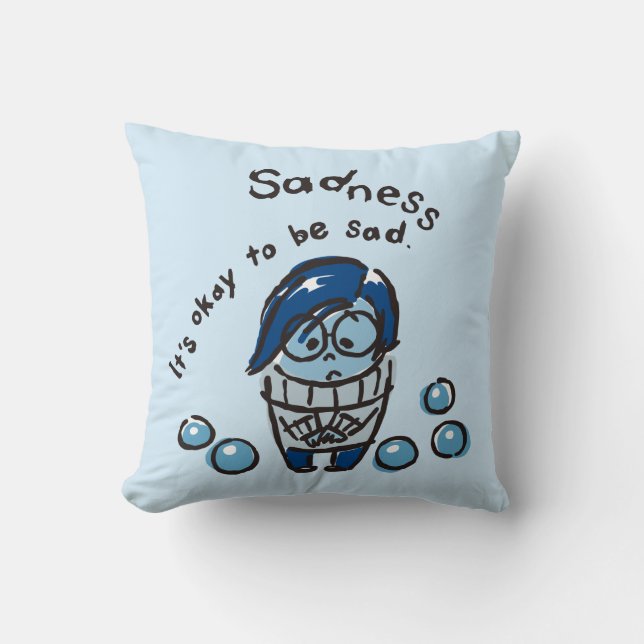 It's Okay To Be Sad Throw Pillow (Front)