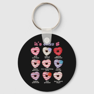 It's Okay To Feel Nervous Positive Mental Health Keychain