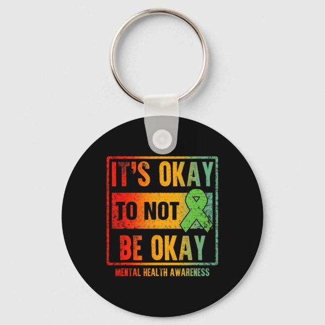 It's Okay To Not Be Okay Human Brain Counsellor Th Keychain (Front)