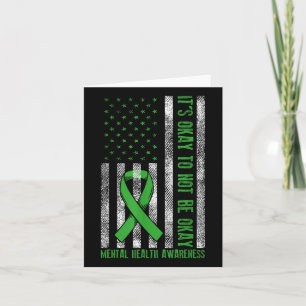 Its Okay To Not Be Okay Us Flag Mental Health Awar Card