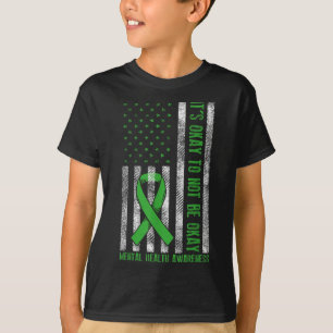 Its Okay To Not Be Okay Us Flag Mental Health Awar T-Shirt