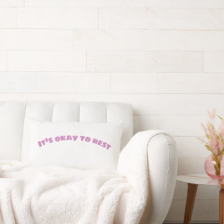 It's Okay To Rest - Minimal Aesthetic Pillow 