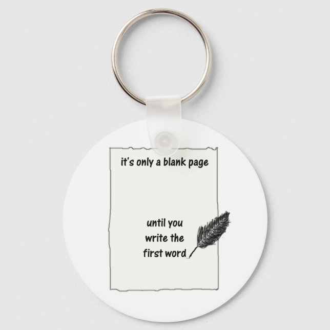 It's only a blank page... keychain (Front)