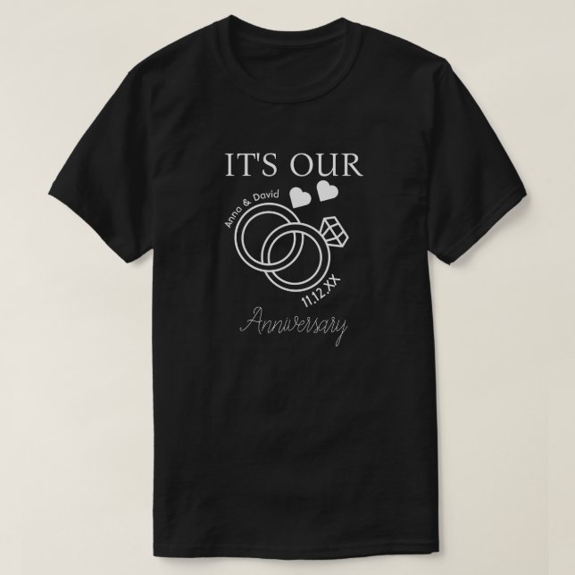 It's Our Anniversary Wedding Gift For New Couple T-Shirt (Design Front)