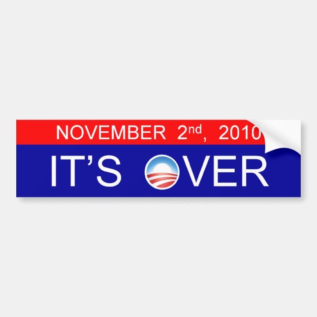 It's Over Bumper Sticker (Front)