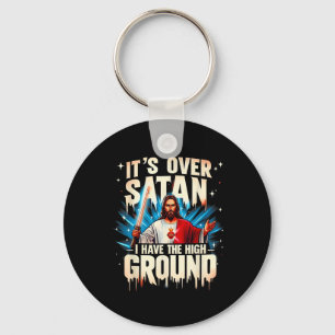 It's Over Satan I Have The High Ground Happy Easte Keychain