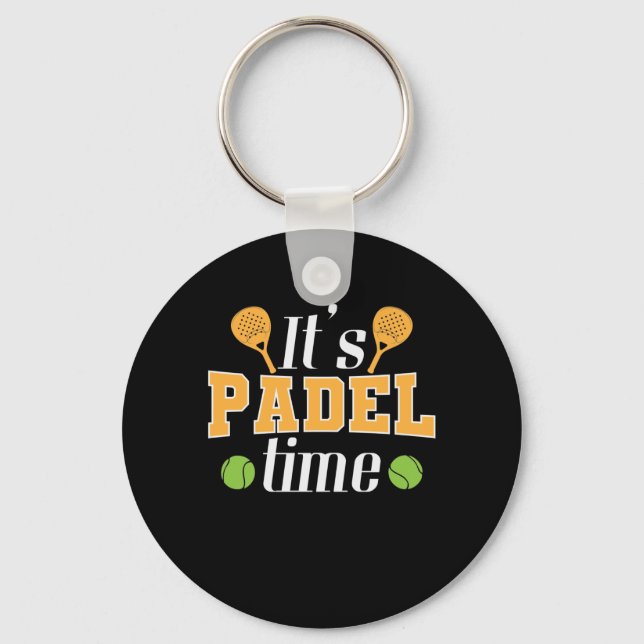 It's Padel Time Tennis Sport Keychain (Front)