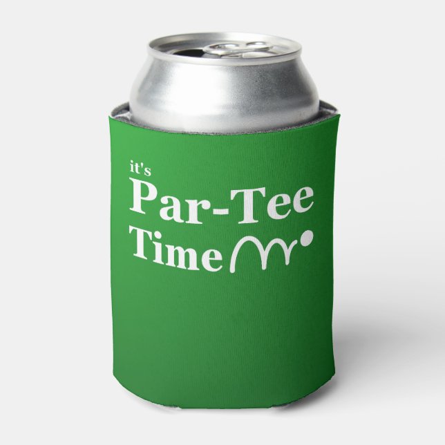 It's Par Tee Time Golf Club Name Own Name Can Cooler (Can Front)
