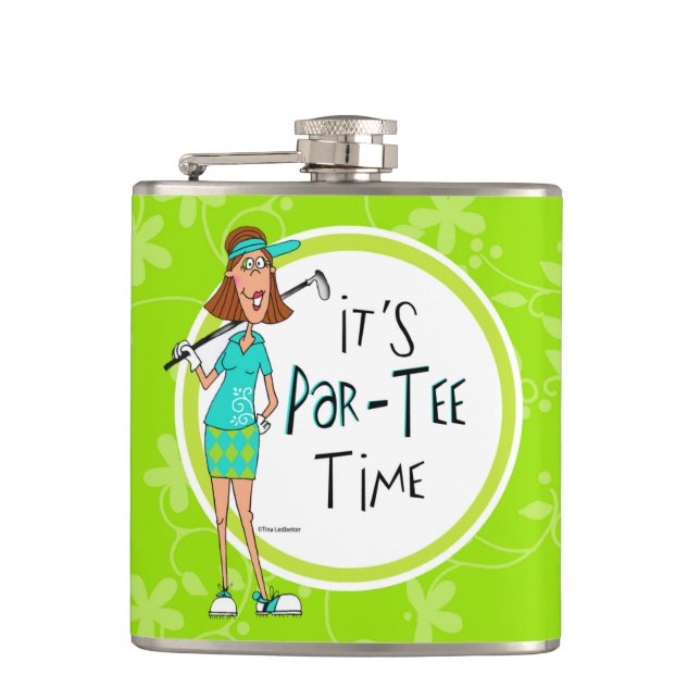 It's Par-Tee time with a new look Hip Flask (Front)