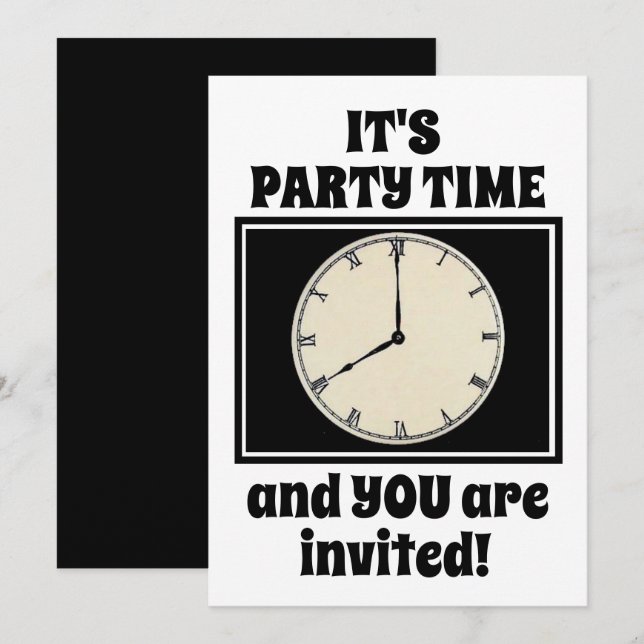 It's Party Time Invitation (Front/Back)