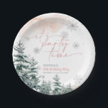 It's Party Time Winter Birthday  Paper Plate<br><div class="desc">Winter Birthday</div>