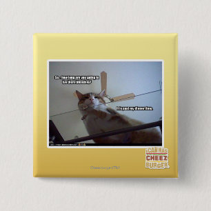 It's past my dinner time 2 inch square button
