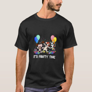 It's Pawty Time  Dog Party Animal Pun T-Shirt