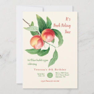 It's Peach Picking Time Invitation
