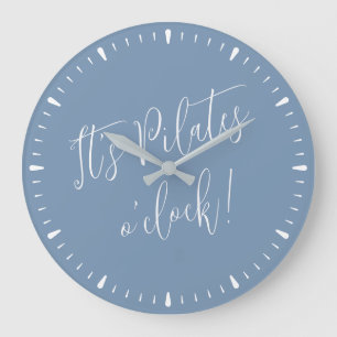 It's Pilates O' Clock Fun Blue Script Workout Time