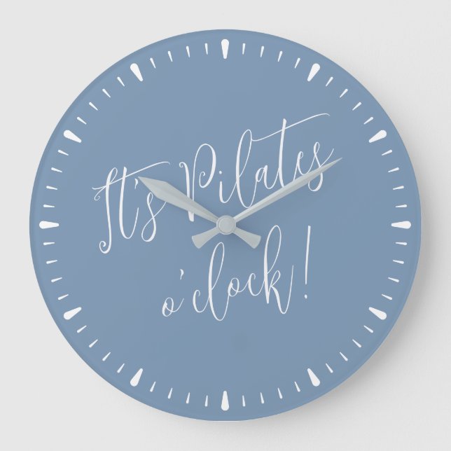 It's Pilates O' Clock Fun Blue Script Workout Time (Front)