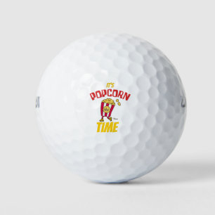 It's Popcorn Time Funny Golf Balls