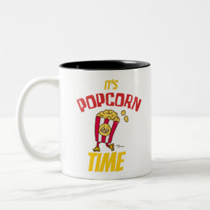 It's Popcorn Time Funny Two-Tone Coffee Mug