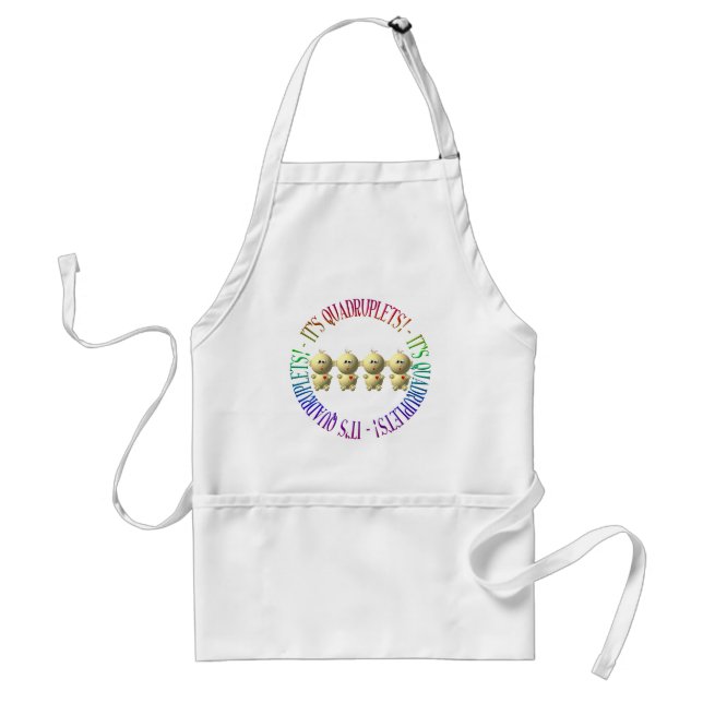 It's quadruplets! standard apron (Front)