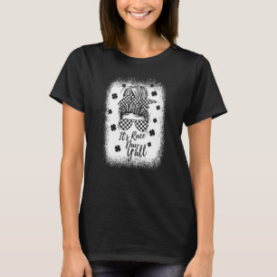 It's Race Day Yu2019All Messy Bun Mom Racing St Pa T-Shirt