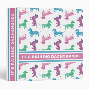 It's Raining Dachshunds Binder