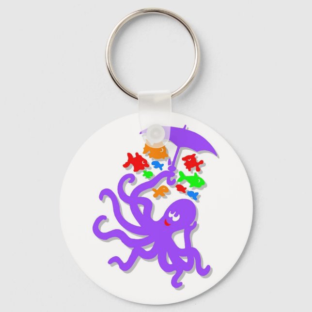 It's "raining" fish, keychain (Front)