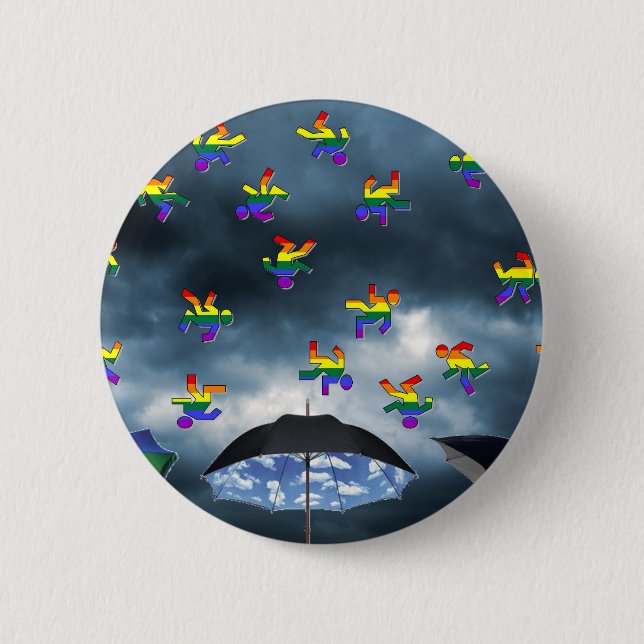 It's Raining Men! 2 Inch Round Button (Front)