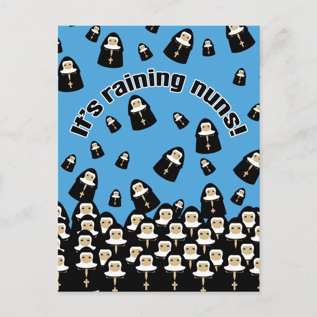 It's Raining Nuns Postcard (Front)