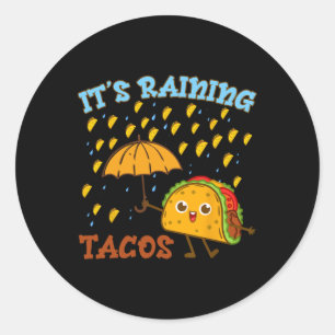 Its Raining Tacos Cinco De Mayo Funny Mexican Boy Classic Round Sticker