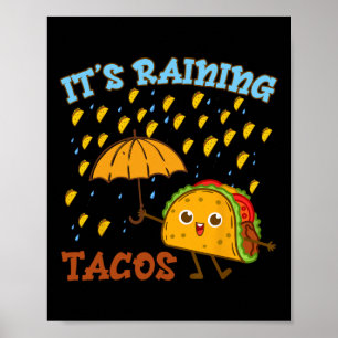 Its Raining Tacos Cinco De Mayo Funny Mexican Boy Poster