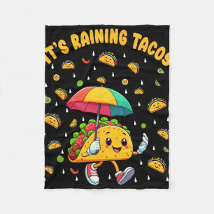 It's Raining Tacos Funny Taco Lovers Kids Girls Bo Fleece Blanket