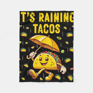 It's Raining Tacos Funny Taco Lovers Kids Girls Bo Fleece Blanket