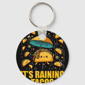 It's Raining Tacos Funny Taco Lovers Kids Girls Bo Keychain