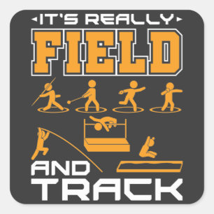 It's Really Field and Track Thrower Jumper T-Shir Square Sticker