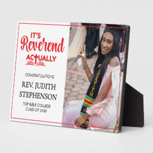 IT'S REVEREND ACTUALLY Ordination Graduation Plaque