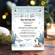 Its Rustic Snow Cold Ice Cozy Winter Gender Reveal