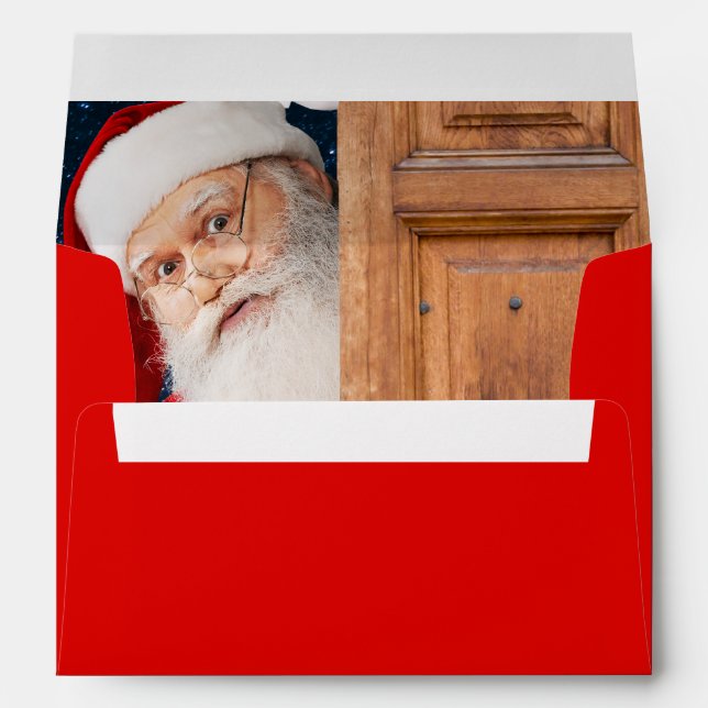 Its Santa Merry Christmas Greeting Card Name Envelope (Back (Bottom))
