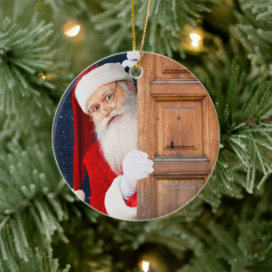 Its Santa Merry Christmas Name Ceramic Ornament