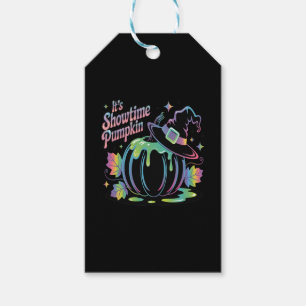 It's Showtime Pumpkin Hat Pumpkin Gift Tags