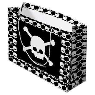 Its skulls a pirates life, pirate party large gift bag