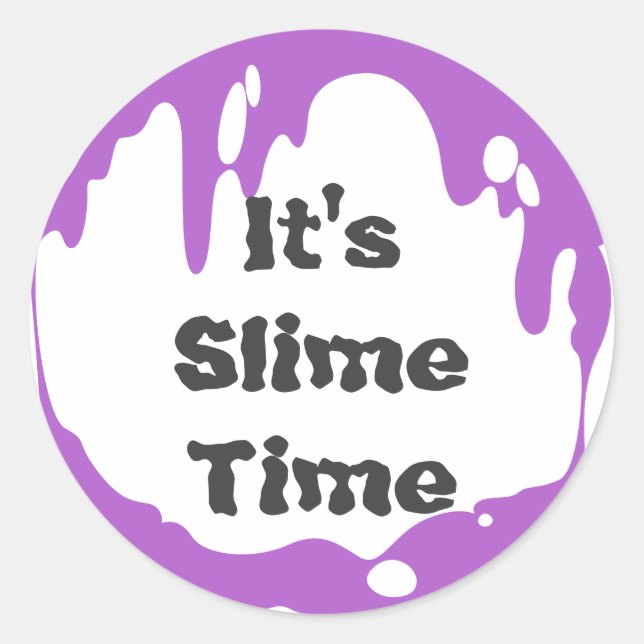 It's Slime Time Birthday Party Favor Sticker (Front)