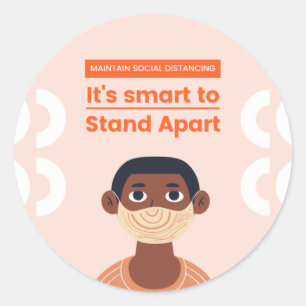 It's smart to  Stand Apart Classic Round Sticker